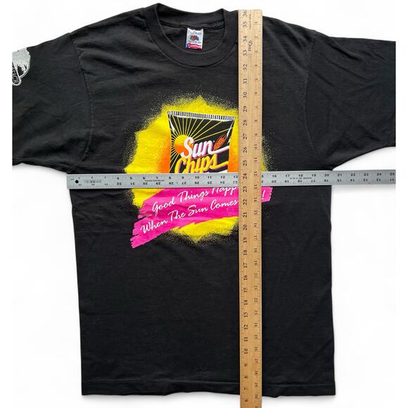 Vintage 90s Sun Chips Celebrity Rock Jock Volleyball T Shirt Single Stitch Snack - Picture 10 of 10